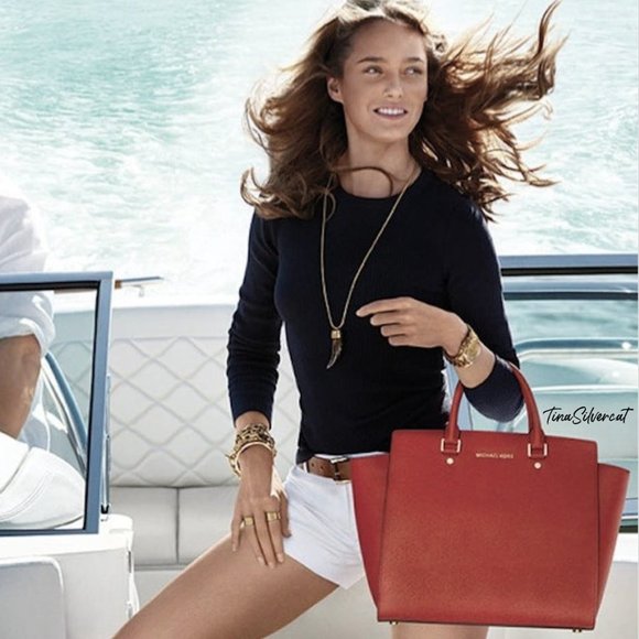 Michael Kors Selma Satchel Mandarin - Picture 1 of 16